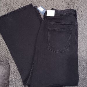 Women's Black Jeans Wide Flare